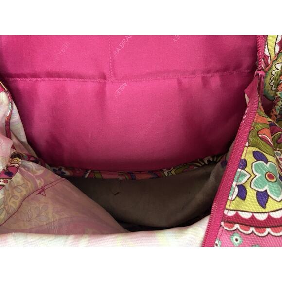 Vera Bradley Lighten Up Large Backpack Swirls Paisley Pink Orange - Picture 7 of 13